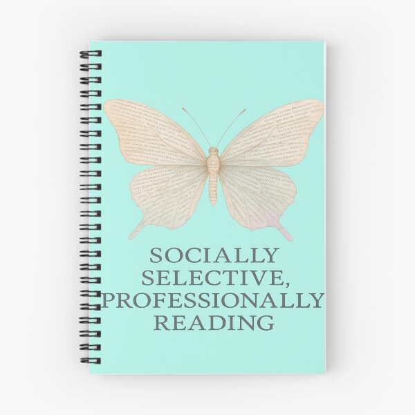 Item preview, Socially Selective Professionally Reading Book Butterfly Design designed and sold by BookedAndDesign.