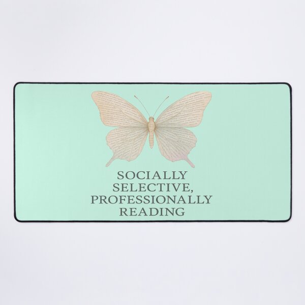 Item preview, Socially Selective Professionally Reading Book Butterfly Design designed and sold by BookedAndDesign.