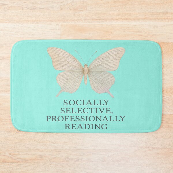 Item preview, Socially Selective Professionally Reading Book Butterfly Design designed and sold by BookedAndDesign.