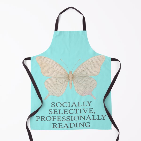 Item preview, Socially Selective Professionally Reading Book Butterfly Design designed and sold by BookedAndDesign.