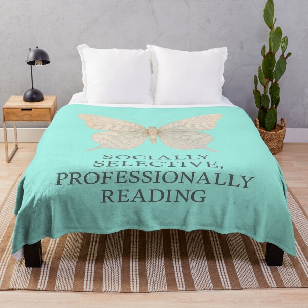 Item preview, Socially Selective Professionally Reading Book Butterfly Design designed and sold by BookedAndDesign.