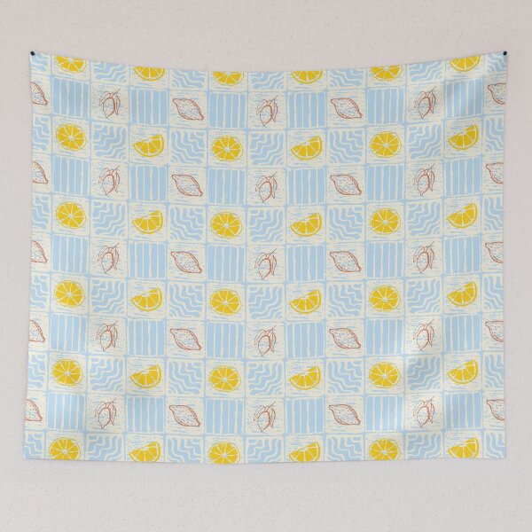 Item preview, Amalfi style seamless pattern with lemons designed and sold by OM-lova.