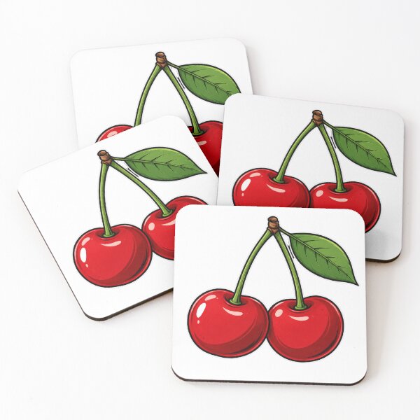 Item preview, Cute Cartoon Cherries | Kawaii Fruit Anime Style designed and sold by Mysthor-Designs.