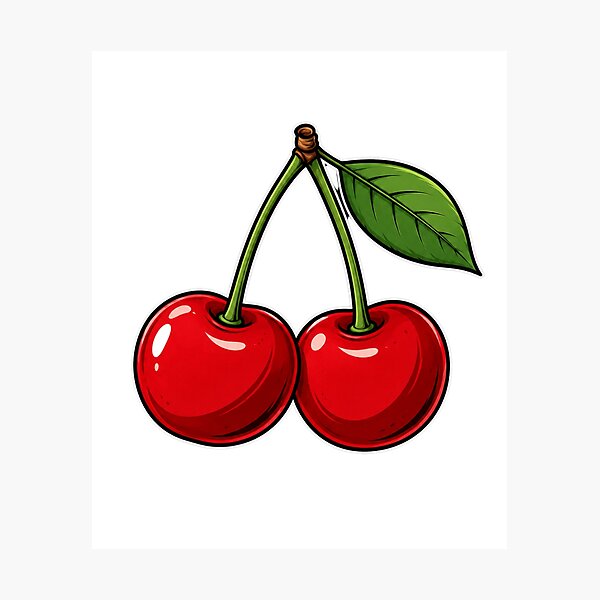 Item preview, Cute Cartoon Cherries | Kawaii Fruit Anime Style designed and sold by MySthore.