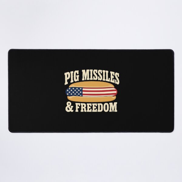 Item preview, Pig Missiles and Freedom,Funny Patriotic Hotdog designed and sold by sparkfavs.