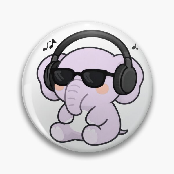 Item preview, Coolest Music Lover Elephant - Kawaii Aesthetic designed and sold by Opie-Adn.