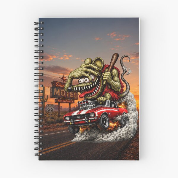 Item preview, Monster Rat Camaro Route 66 Desert Sunset Hot Rod Cartoon Car Art designed and sold by artistwill.