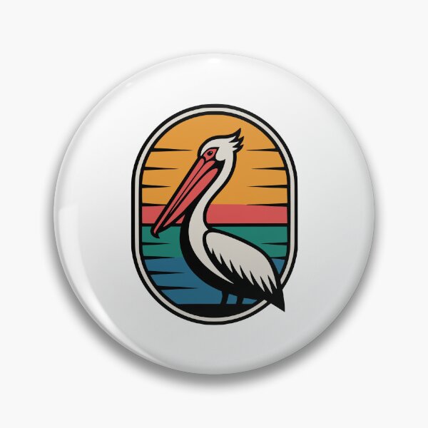 Item preview, Retro Pelican Sunset Coastal Birdwatcher designed and sold by AntiqueImages.