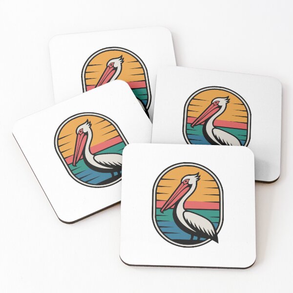 Item preview, Retro Pelican Sunset Coastal Birdwatcher designed and sold by AntiqueImages.