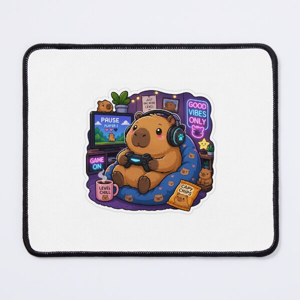 Item preview, Chill Capybara Gamer designed and sold by FAZ-DESIGNS.