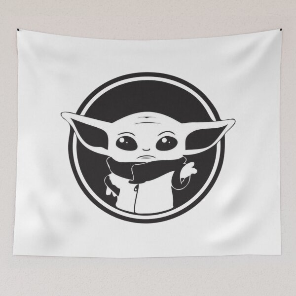 Item preview, Baby Yoda black and white designed and sold by Raulovski.
