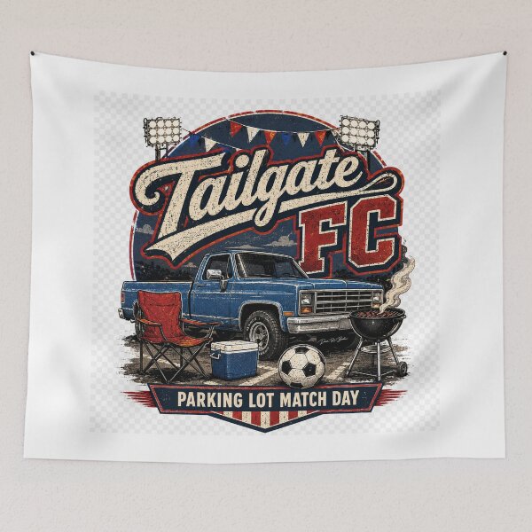 Item preview, Tailgate FC – Parking Lot Match Day Soccer Design designed and sold by MySheetMusicArt.