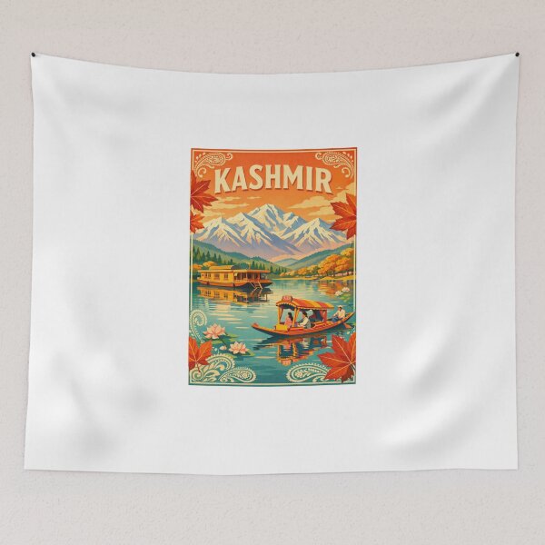 Item preview, Vintage Kashmir Travel Art - Traditional Shikara Boat designed and sold by sohail_arts.
