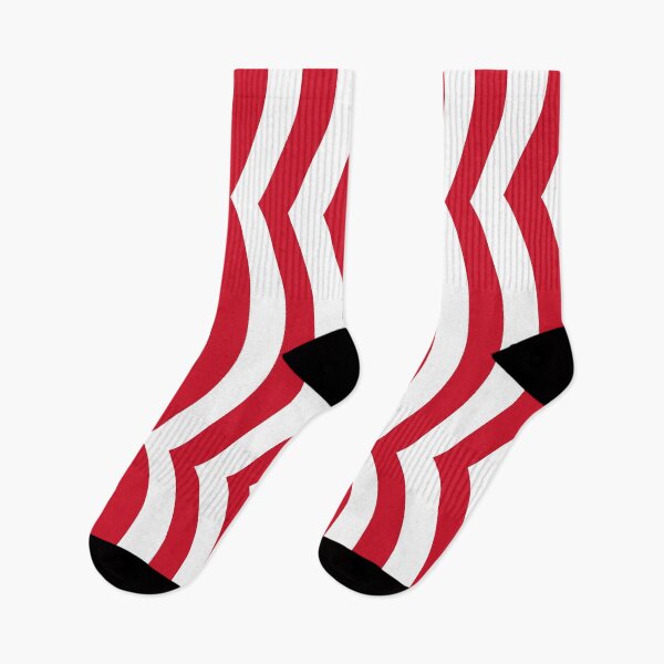 Item preview, Iconic English Wavy Stripes in Red and White designed and sold by Deutschic.
