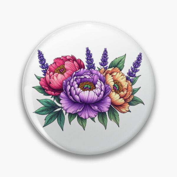 Item preview, Peony and Lavender Bouquet Design designed and sold by BetweenForms.