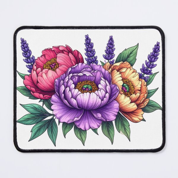 Item preview, Peony and Lavender Bouquet Design designed and sold by BetweenForms.