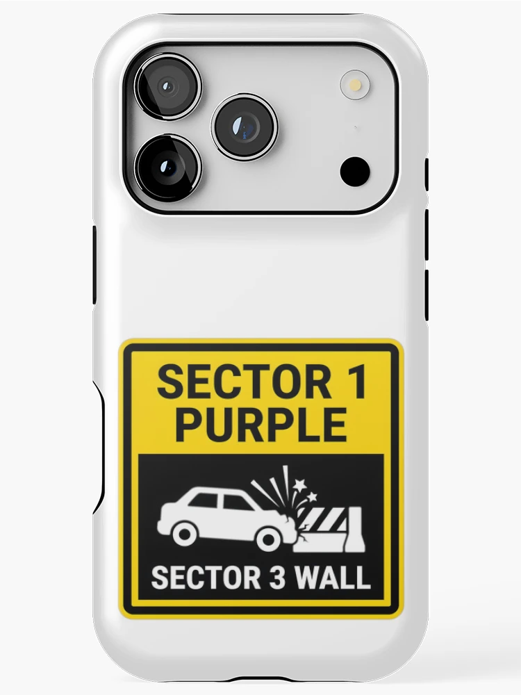 Thumbnail 1 of 4, iPhone Case, Sector 3 Wall - Sim Racing Humor designed and sold by GarageGraphics.