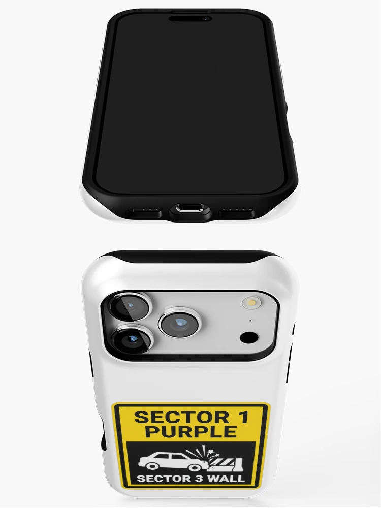 Thumbnail 3 of 4, iPhone Case, Sector 3 Wall - Sim Racing Humor designed and sold by GarageGraphics.