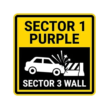 Artwork thumbnail, Sector 3 Wall - Sim Racing Humor by GarageGraphics