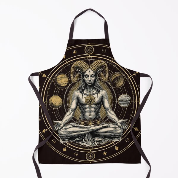 Item preview, Celestial Horned Oracle Sacred Geometry Occult Astrology Design designed and sold by Vvmd.