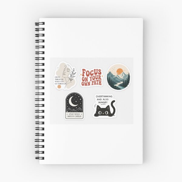 Artikelvorschau, Modernes ästhetisches Sticker-Set | Motivations-, Natur- und Katzen-Bundle entworfen und verkauft von FAZ-DESIGNS.