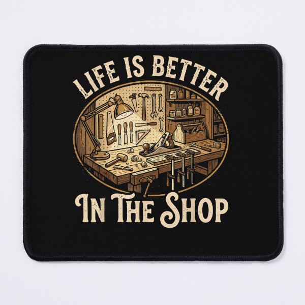 Item preview, Life Is Better In The Shop Woodworking Workshop  designed and sold by studiopekepeke.