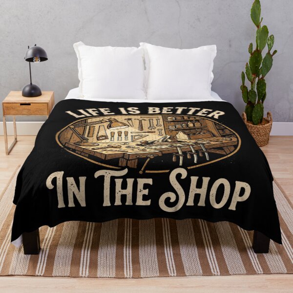 Item preview, Life Is Better In The Shop Woodworking Workshop designed and sold by studiopekepeke.