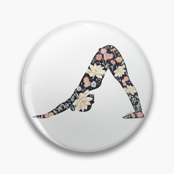 Item preview, Downward Dog Pose - Black Sihouette (Yoga Botanicals Series) designed and sold by Winooski Designs.