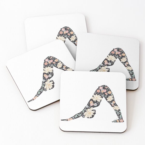 Item preview, Downward Dog Pose - Black Sihouette (Yoga Botanicals Series) designed and sold by Winooski Designs.