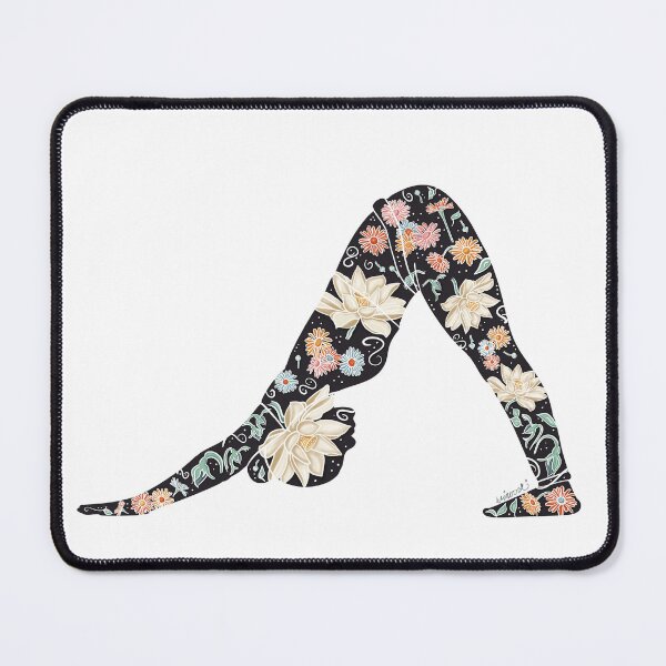 Item preview, Downward Dog Pose - Black Sihouette (Yoga Botanicals Series) designed and sold by Winooski Designs.
