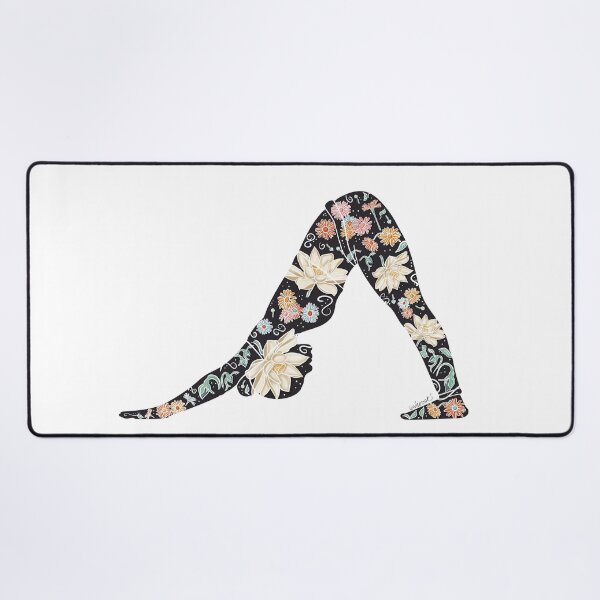 Item preview, Downward Dog Pose - Black Sihouette (Yoga Botanicals Series) designed and sold by Winooski Designs.