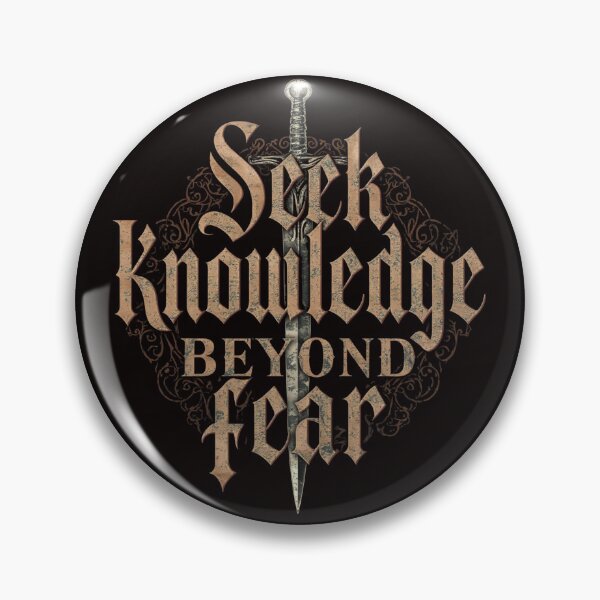 Item preview, Sick Knowledge Beyond Fear Gothic Sword Typography Design designed and sold by Vvmd.