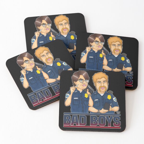 Item preview, Superbad Cops Slater Michaels Bad Boys Caricature designed and sold by MAH NOOR ILYAS.