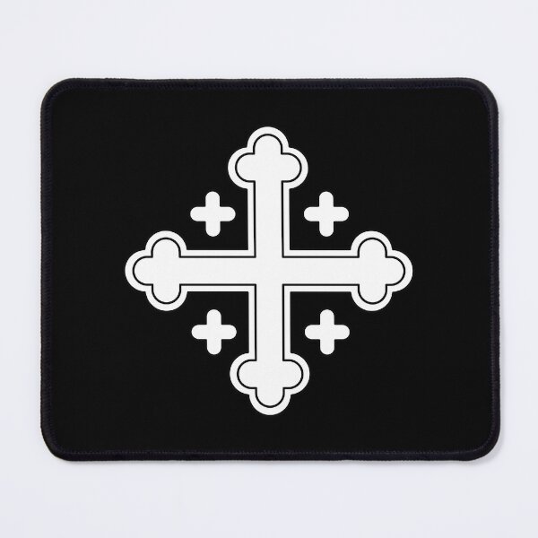 Item preview, Budded Jerusalem Style Cross White on Black. Copyright: © Collugraphic    designed and sold by Collugraphic.