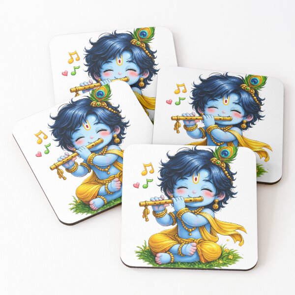 Item preview, Cute Little Krishna Playing Flute designed and sold by LiamAura.