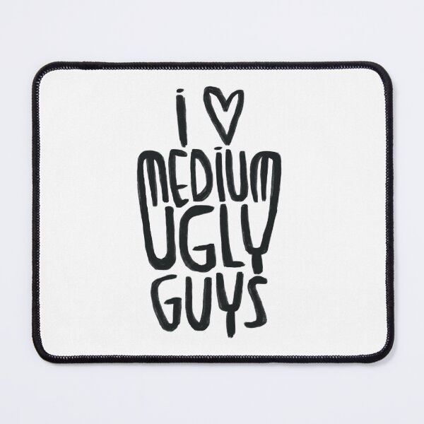 Item preview, I love heart, medium, ugly guys designed and sold by badlydrawnbabe.