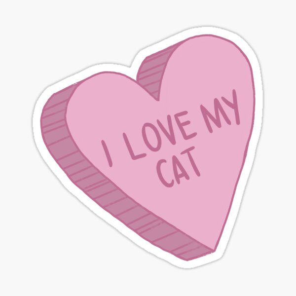 I love my cat Sticker