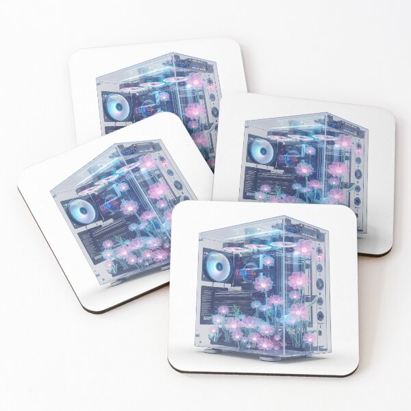 Item preview, Aesthetic Pastel Cyberpunk Floral PC Gaming Setup  designed and sold by RareVisuals.