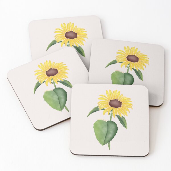 Item preview, Watercolor Common Sunflower Flower- Texas Native Flower designed and sold by Marguerite Artistry.