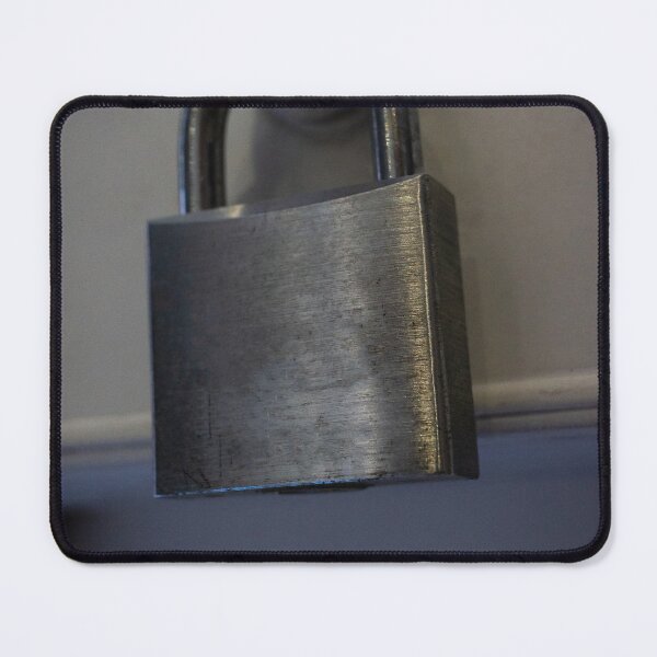 Item preview, Metal Padlock On Door Bolt Conveying Security, Privacy, Strength And Protection In Close-Up designed and sold by Nmallia.