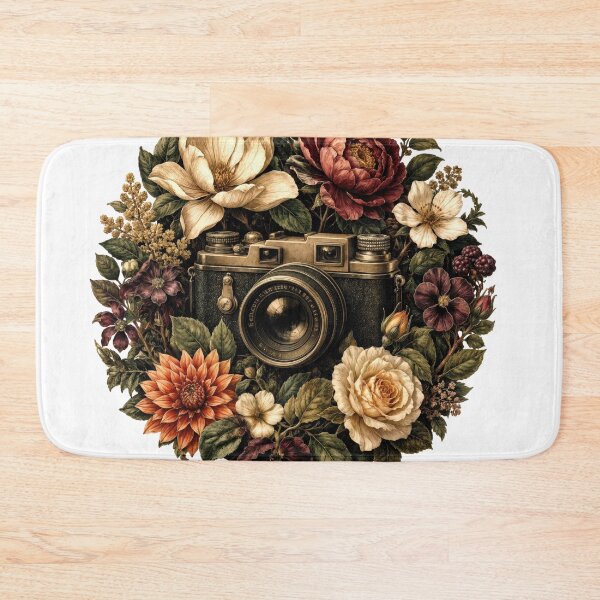 Item preview, Sticker - Decal - T-shirt: Floral Lens: Vintage Camera Bloom designed and sold by ForeverPrintsOK.