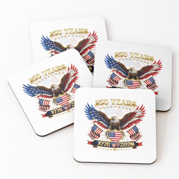 Item preview, 4TH OF JULY 250TH ANNIVERSARY  DESIGN 2 WHITE designed and sold by MARIASDESIGNSS.