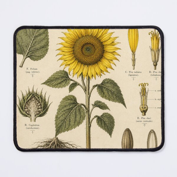 Item preview, Vintage Sunflower Botanical Illustration designed and sold by Girlsale.