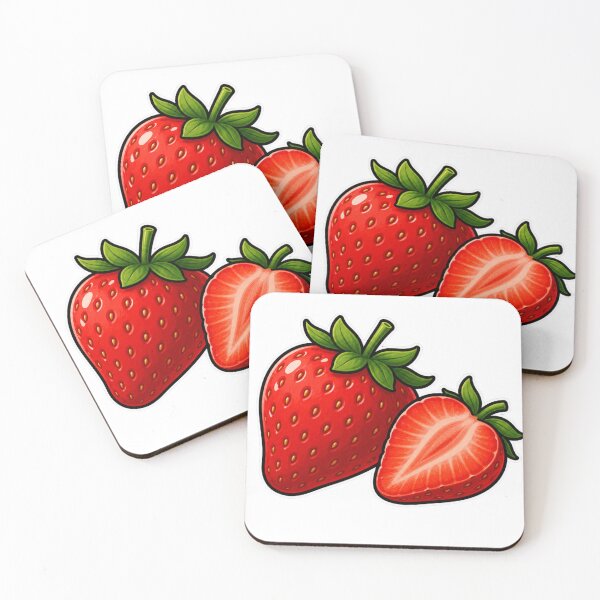 Item preview, Cute Cartoon Strawberry | Kawaii Fruit Sticker Design designed and sold by Mysthor-Designs.