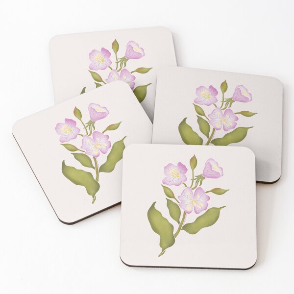 Item preview, Watercolor Pink Evening Primrose Flower- Texas Native Flower designed and sold by Marguerite Artistry.
