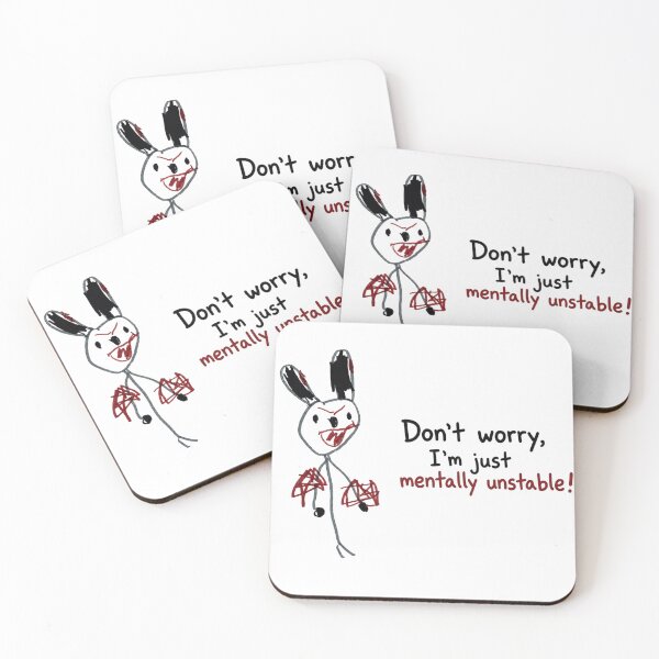 Item preview, Don’t Worry – Funny Chaotic Bunny Drawing designed and sold by SAVR_PL.
