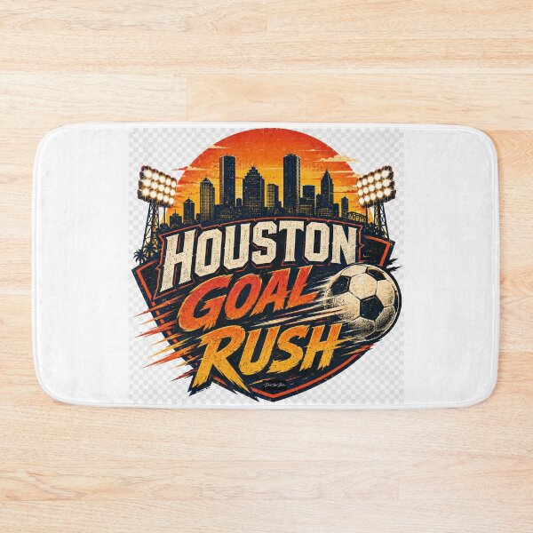 Item preview, Houston Goal Rush – Retro Soccer Fan Design designed and sold by MySheetMusicArt.