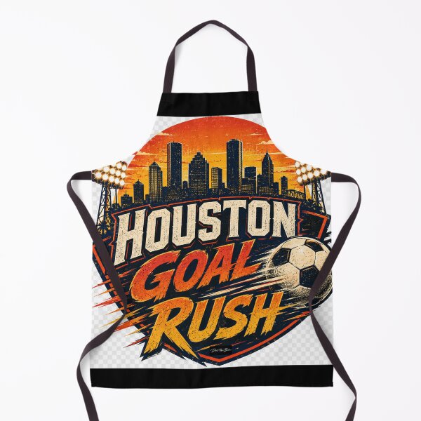 Item preview, Houston Goal Rush – Retro Soccer Fan Design designed and sold by MySheetMusicArt.