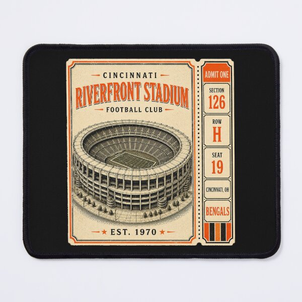 Item preview, Riverfront Stadium Vintage Ticket | Cincinnati Retro Football Stadium designed and sold by GhostDawgs.