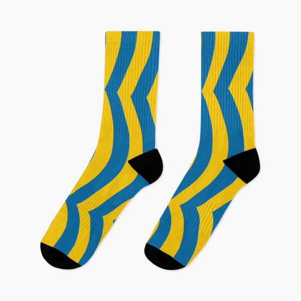 Item preview, Iconic Swedish Wavy Stripes in Blue and Yellow designed and sold by Deutschic.